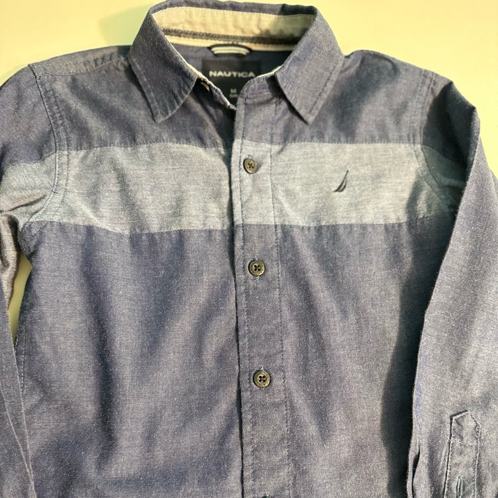 Boys size (5-6)Nautica Denim Blue Shirt